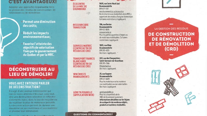 La gestion des résidus de construction de rénovation et de démolition (CRD)