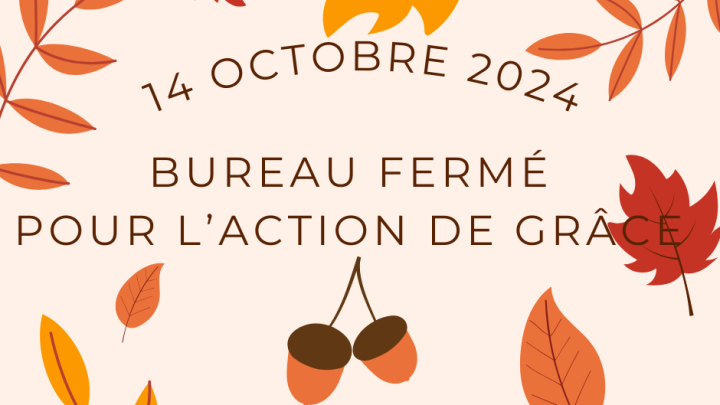 FERMETURE DU BUREAU MUNICIPAL 14 octobre 2024