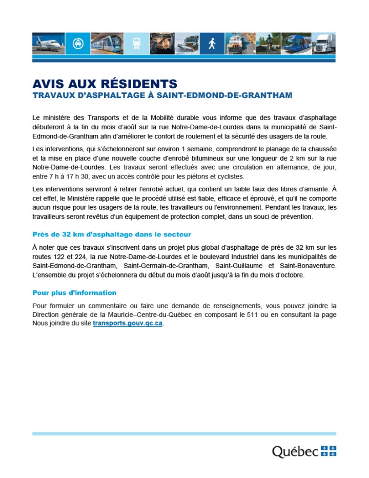 TRAVAUX D'ASPHALTAGE