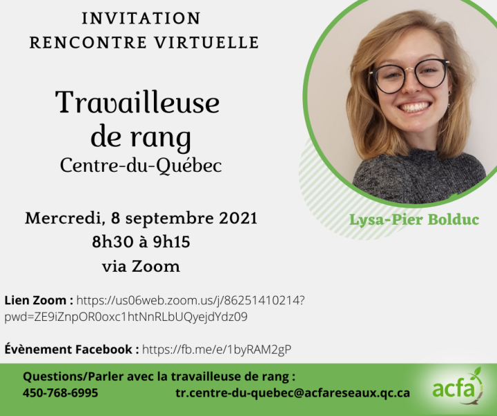 Rencontre virtuelle avec la travailleuse de rang