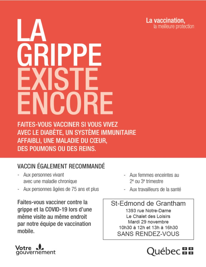 Clinique de vaccination COVID et Influenza