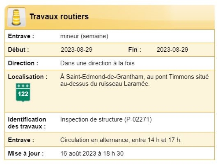 Travaux routiers