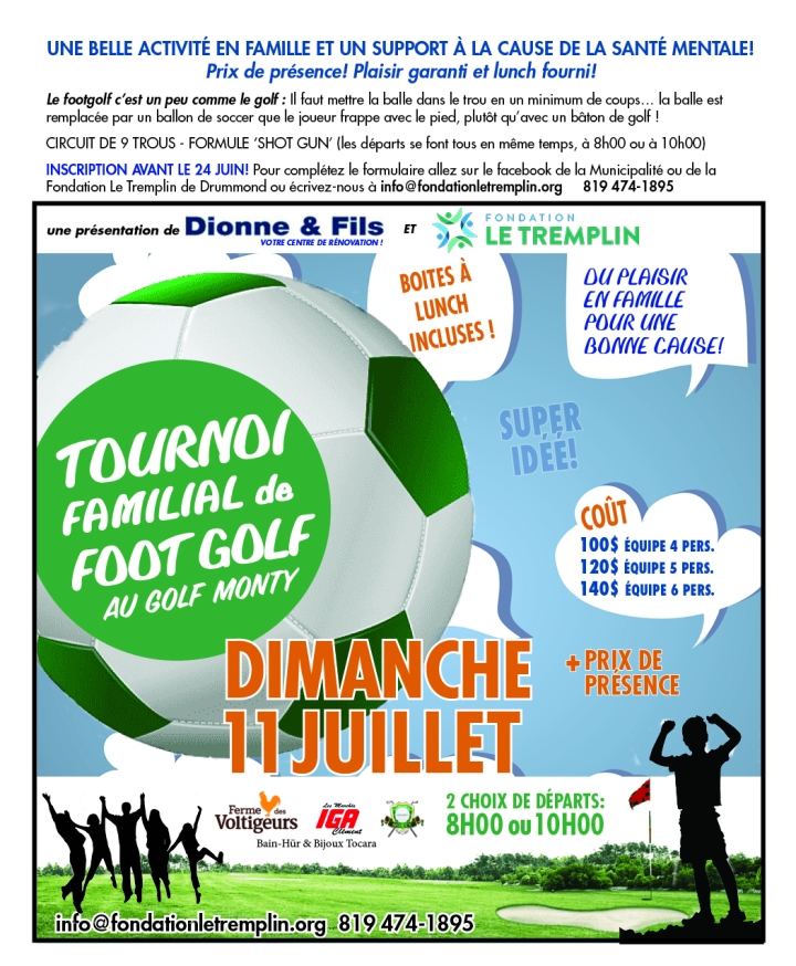 Tournoi familial de Foot Golf (Date limite d'inscription 25 juin)