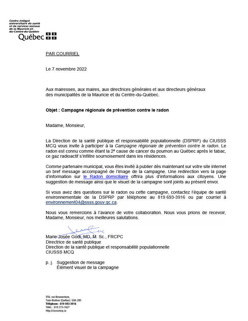 Campagne contre le radon